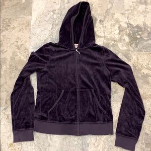 Dark purple velour juicy couture hoodie